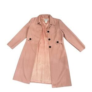 Vintage Jessica Howard Pink Coat Blazer Jacket Lined 70’s-80’s Trench Womens 14